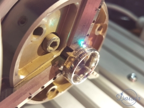 Daiser lasergraveren zilver ring rondom in laser